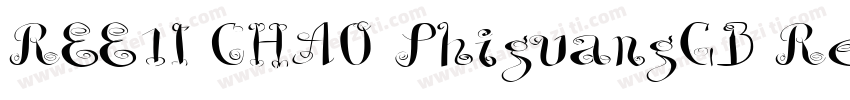 REE1I CHAO ShiguangGB Regular字体转换